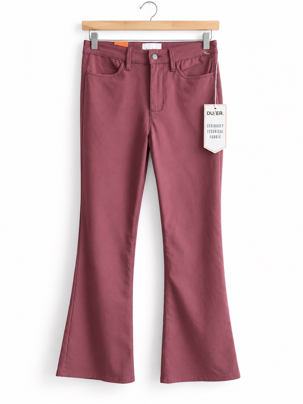 NWT DU/ER NuStretch Kick Flare Pants Mars Dusty Rose Size 26
